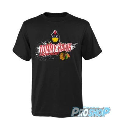 Tee Shirt Mascotte Chicago Blackhawks, Enfant